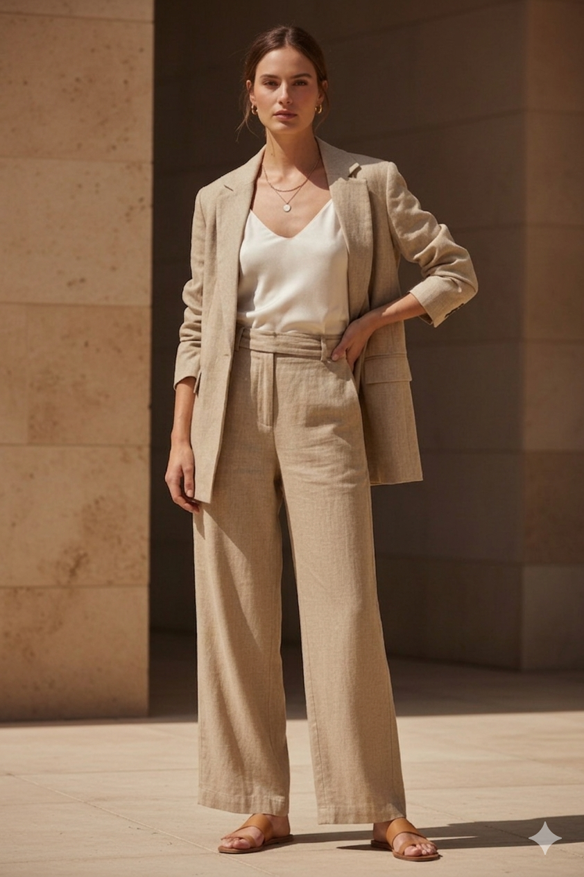 Sand Linen Trousers