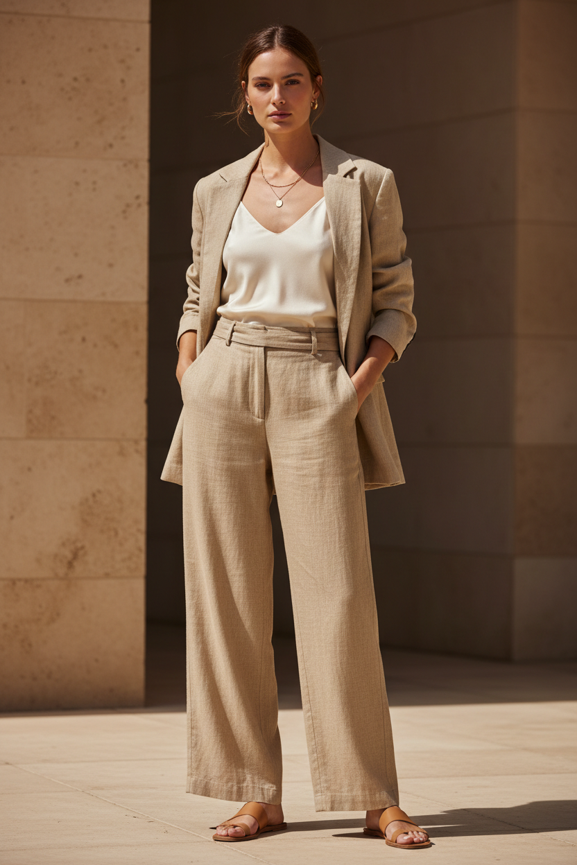 Sand Linen Trousers
